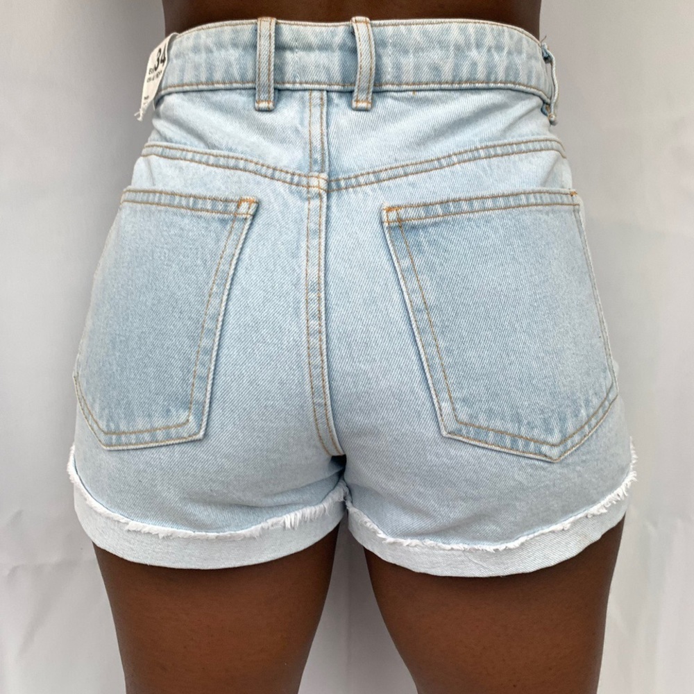 ZARA “Authentic Denim By TRF” Racing-Stripe Shorts